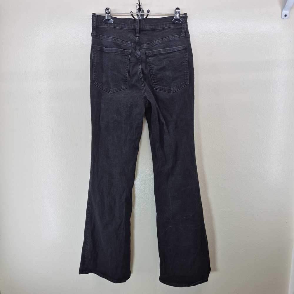 Madewell Flare Jeans Womens 27 High-Rise Stretch Black Denim - Picture 2 of 9